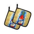 Hot Sauce Crystal Blue Pot Holder Set of 2 Heat Resistant Quilted Hot Pads 7.5 x 7.5 Inch, Insulated Kitchen Trivets for Cooking & Baking