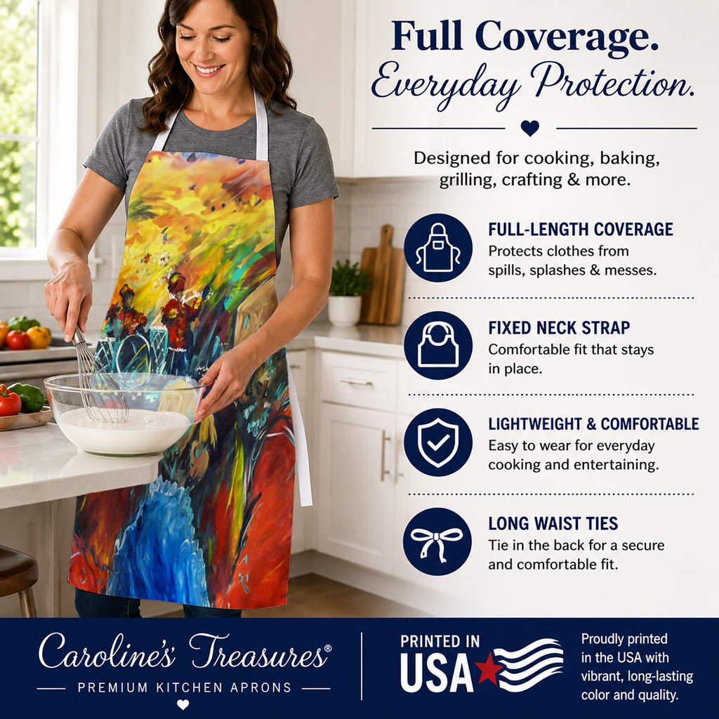 Dance Apron Cooking Kitchen Server Baking Crafts Gardening for Adult Women Men, Unisex, Large, Multicolor