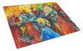 Dance Cutting Board Tempered Glass Kitchen Cutting Surface, Heat Resistant Chopping, Non-Slip Feet, Food Prep & Serving