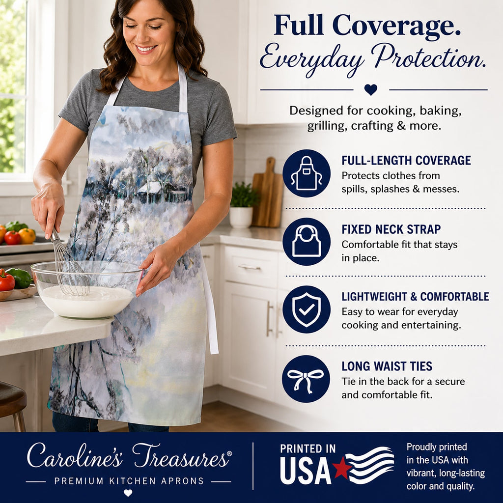 Early Morning Apron Cooking Kitchen Server Baking Crafts Gardening for Adult Women Men, Unisex, Large, Multicolor