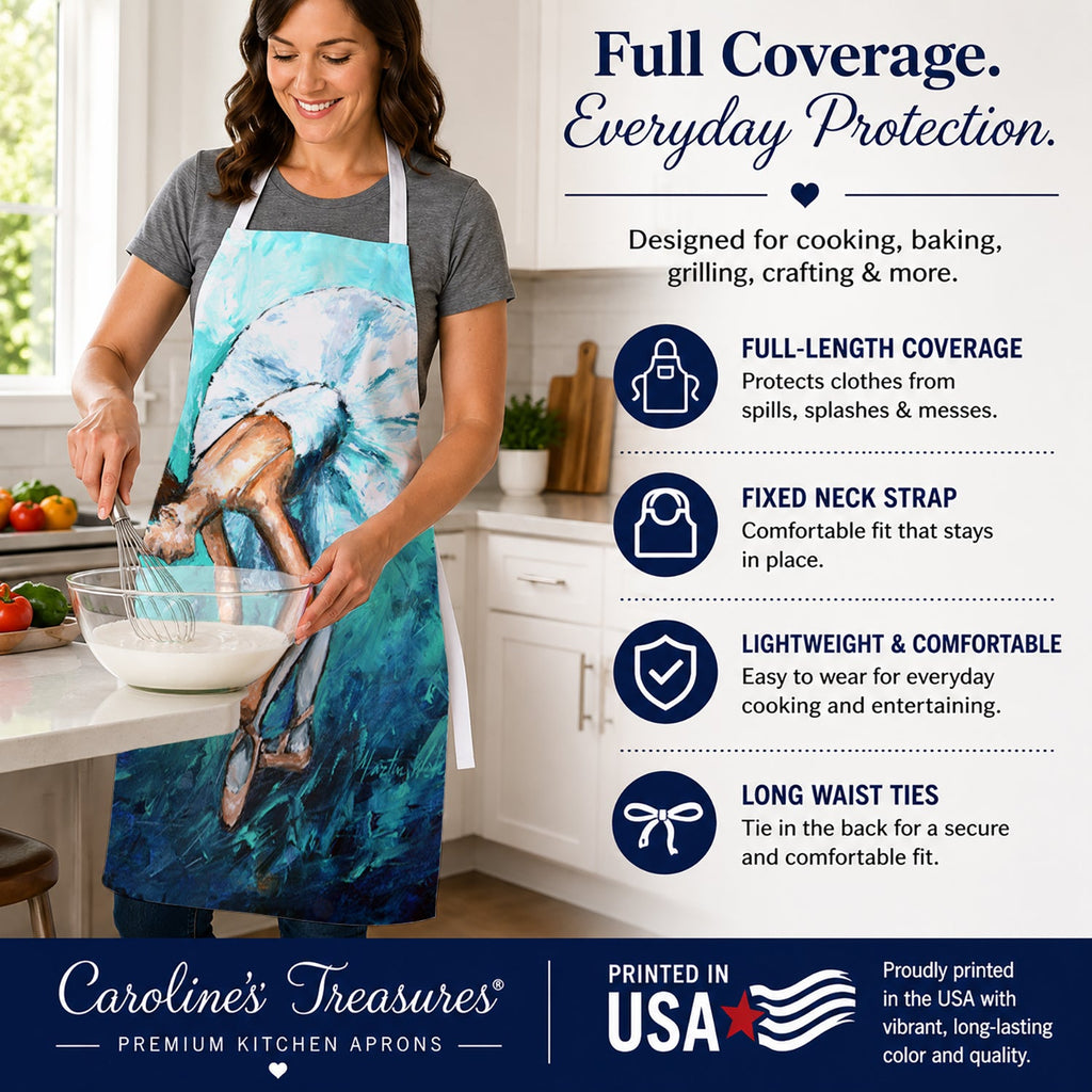 Early Practice Ballet Apron Cooking Kitchen Server Baking Crafts Gardening for Adult Women Men, Unisex, Large, Multicolor
