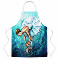 Early Practice Ballet Apron Cooking Kitchen Server Baking Crafts Gardening for Adult Women Men, Unisex, Large, Multicolor