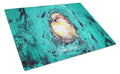 EeewH Bird Cutting Board Tempered Glass Kitchen Cutting Surface, Heat Resistant Chopping, Non-Slip Feet, Food Prep & Serving