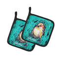 EeewH Bird Pot Holder Set of 2 Heat Resistant Quilted Hot Pads 7.5 x 7.5 Inch, Insulated Kitchen Trivets for Cooking & Baking