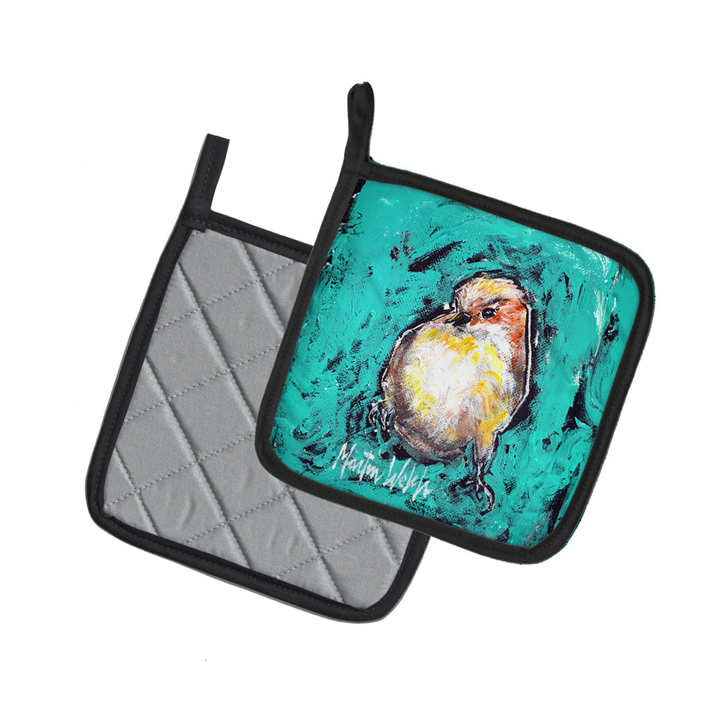 EeewH Bird Pot Holder Set of 2 Heat Resistant Quilted Hot Pads 7.5 x 7.5 Inch, Insulated Kitchen Trivets for Cooking & Baking
