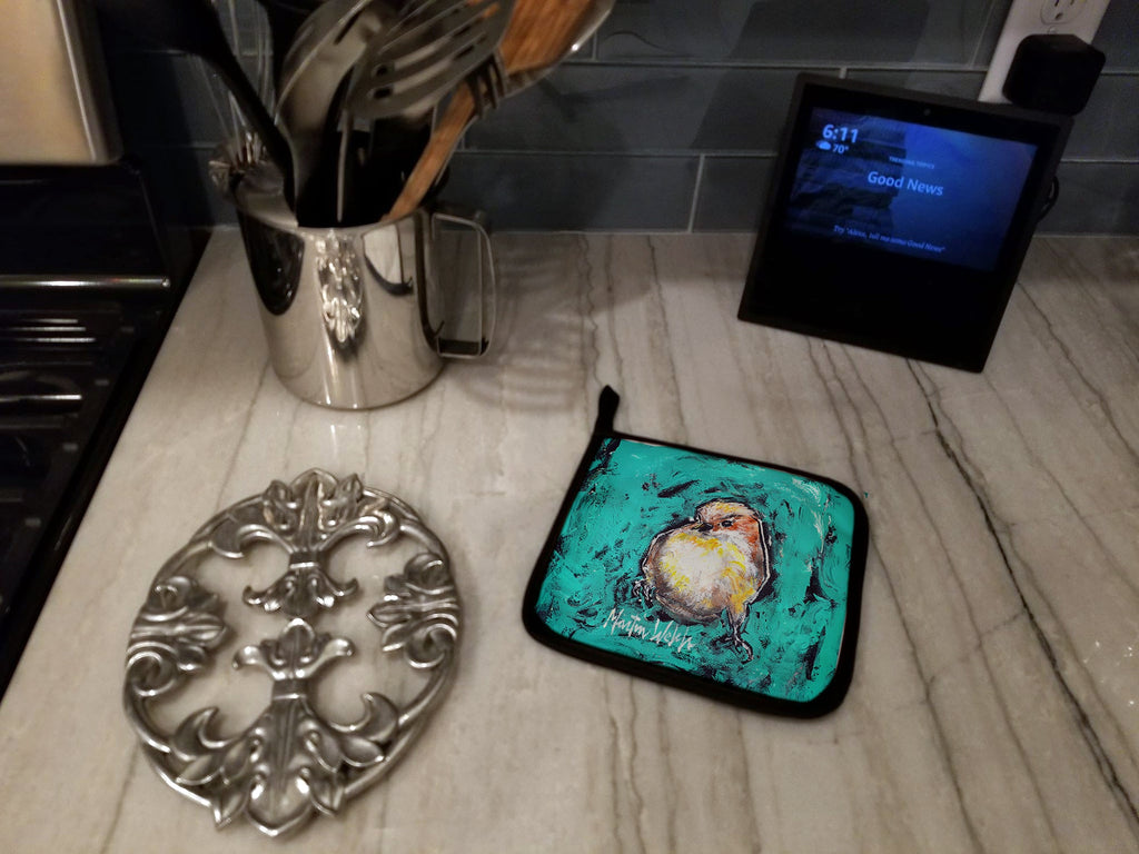 EeewH Bird Pot Holder Set of 2 Heat Resistant Quilted Hot Pads 7.5 x 7.5 Inch, Insulated Kitchen Trivets for Cooking & Baking