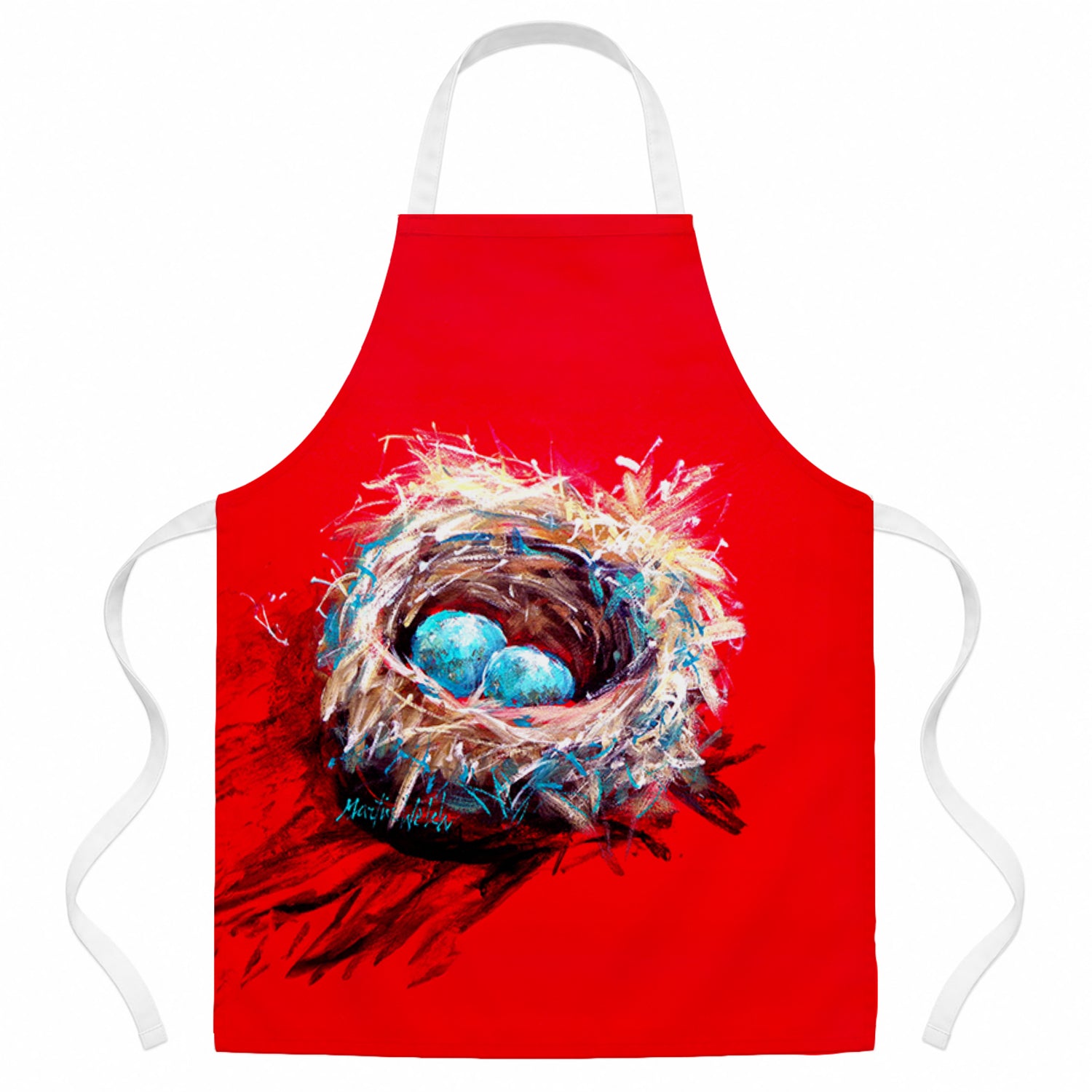 Egg-Stra Special Bird Nest Apron Cooking Kitchen Server Baking Crafts Gardening for Adult Women Men, Unisex, Large, Multicolor