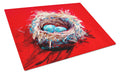 Egg-Stra Special Bird Nest Cutting Board Tempered Glass Kitchen Cutting Surface, Heat Resistant Chopping, Non-Slip Feet, Food Prep & Serving