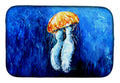 Fanta Sea Jellyfish Dish Drying Mat Absorbent Dish Drying Mat Pad for Kitchen Counter Dish Drainer Mat for Countertop, 14 x 21", Multicolor