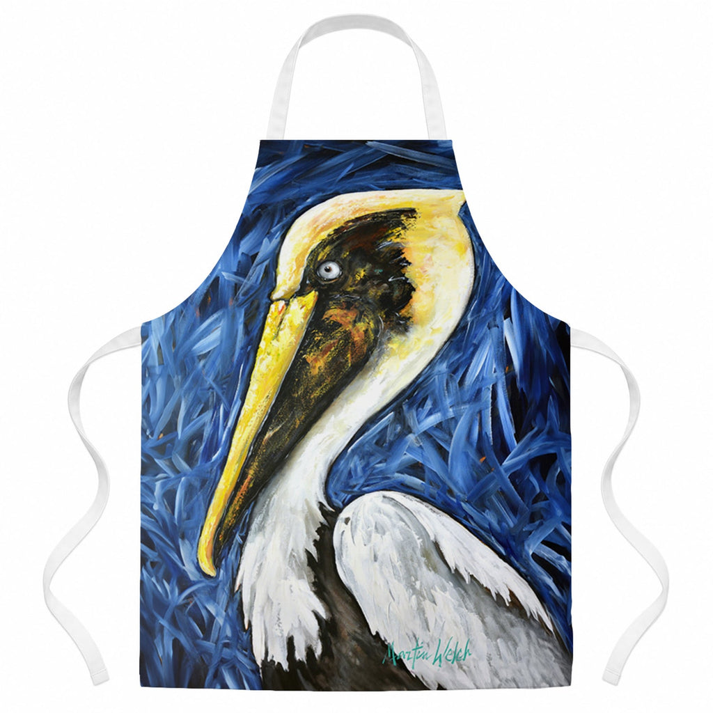Fierce Pelican Apron Cooking Kitchen Server Baking Crafts Gardening for Adult Women Men, Unisex, Large, Multicolor