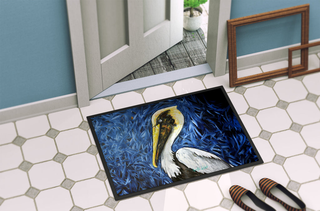 Fierce Pelican Doormat Indoor Outdoor 18H X 27W Front Door Mat Rugs for Entryway, Non Slip Washable