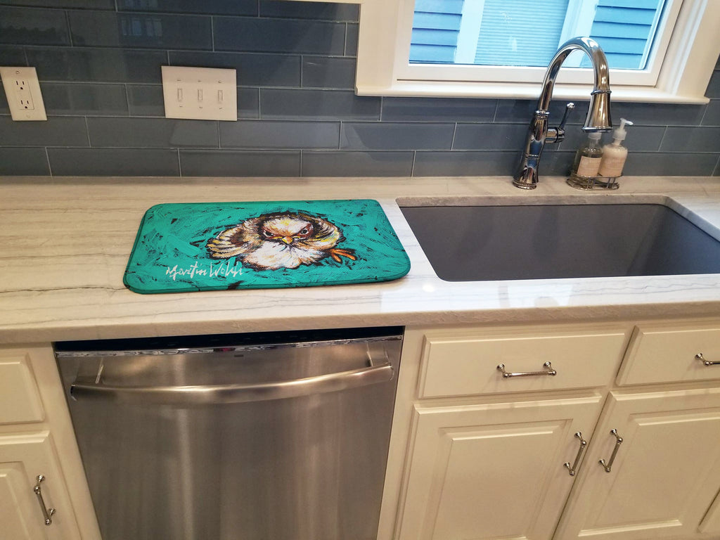Fiest Chic Bird Dish Drying Mat Absorbent Dish Drying Mat Pad for Kitchen Counter Dish Drainer Mat for Countertop, 14 x 21", Multicolor