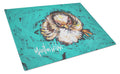 Fiest Chic Bird Cutting Board Tempered Glass Kitchen Cutting Surface, Heat Resistant Chopping, Non-Slip Feet, Food Prep & Serving