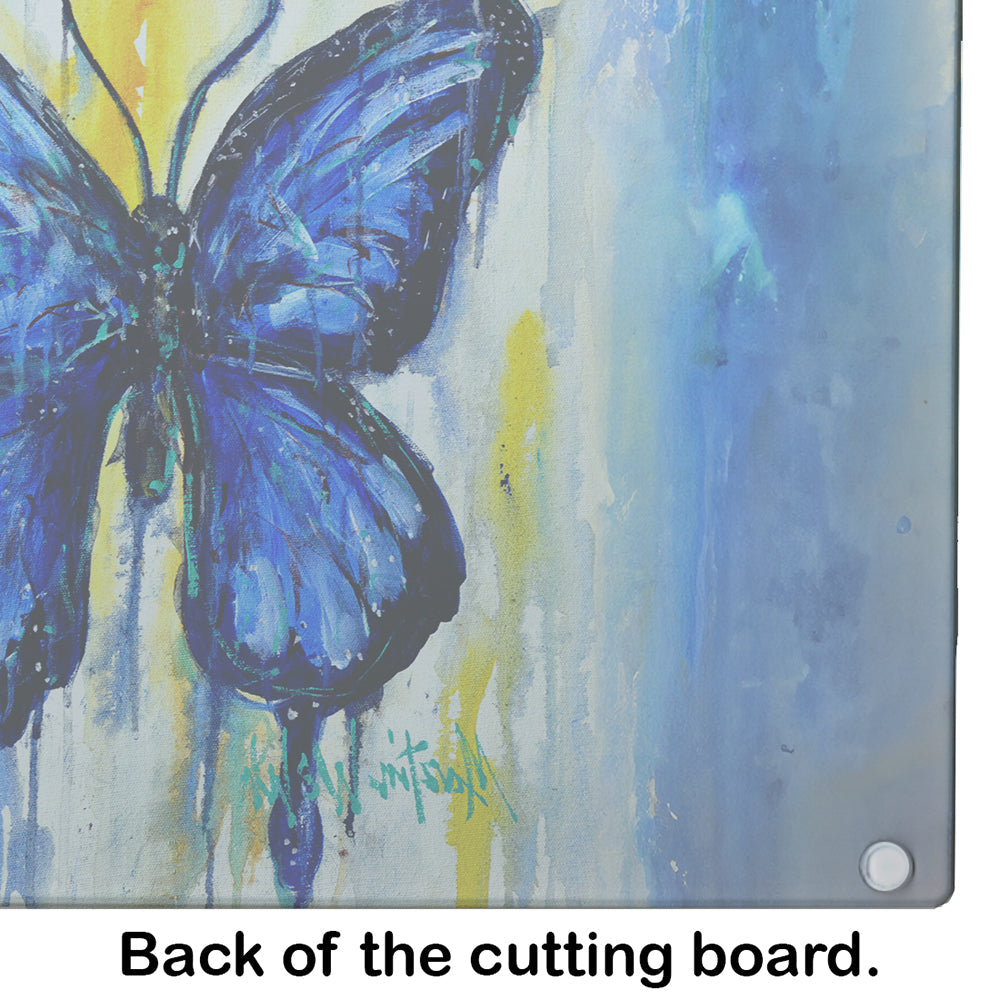 Flutter Butterfly Cutting Board Tempered Glass Kitchen Cutting Surface, Heat Resistant Chopping, Non-Slip Feet, Food Prep & Serving