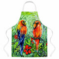 Fred and Freda Parrots Apron Cooking Kitchen Server Baking Crafts Gardening for Adult Women Men, Unisex, Large, Multicolor