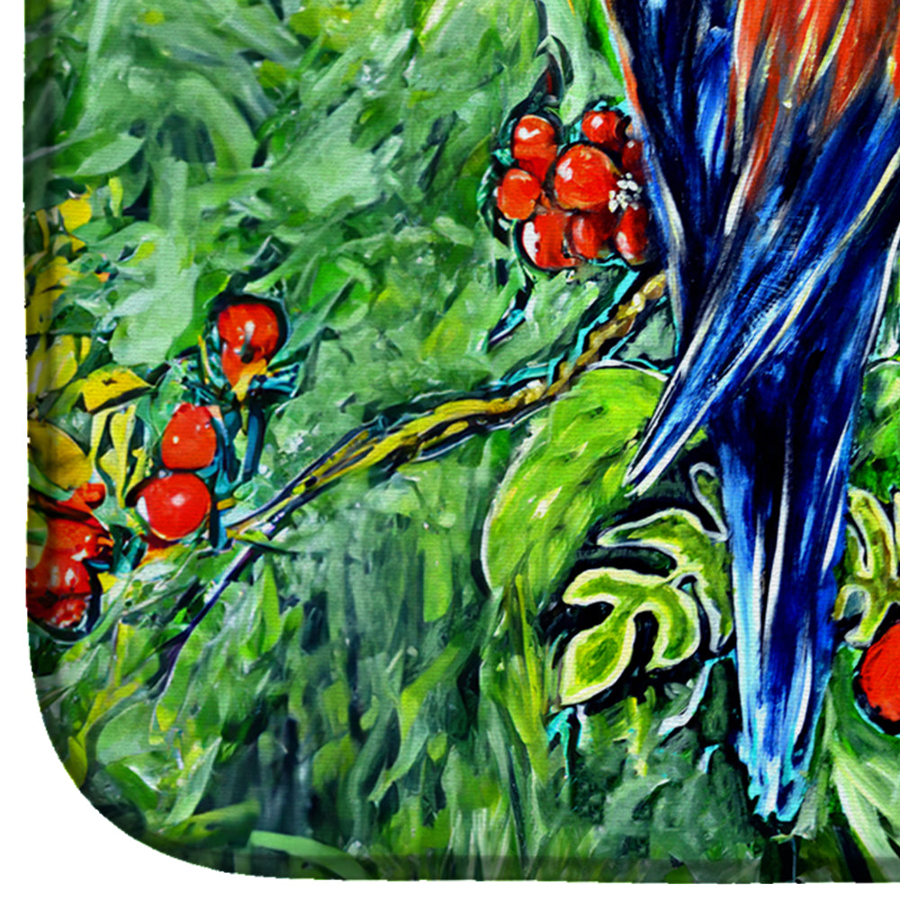 Fred and Freda Parrots Dish Drying Mat Absorbent Dish Drying Mat Pad for Kitchen Counter Dish Drainer Mat for Countertop, 14 x 21", Multicolor