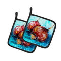Onion Funions Pot Holder Set of 2 Heat Resistant Quilted Hot Pads 7.5 x 7.5 Inch, Insulated Kitchen Trivets for Cooking & Baking