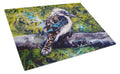 G'Day Mate Bird Cutting Board Tempered Glass Kitchen Cutting Surface, Heat Resistant Chopping, Non-Slip Feet, Food Prep & Serving