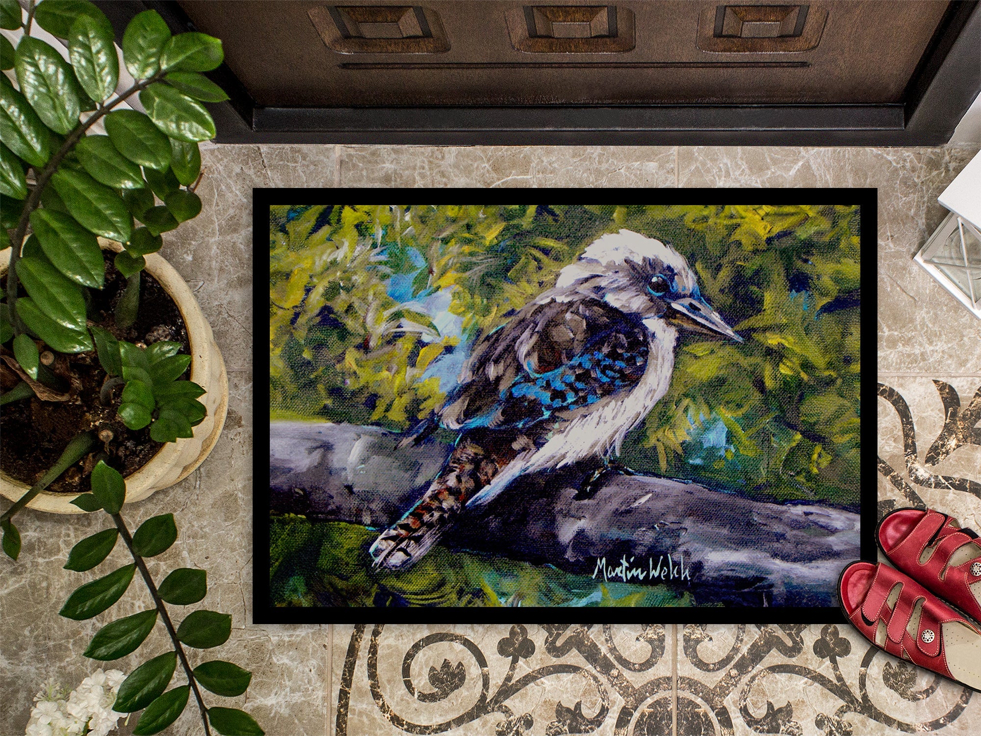 G'Day Mate Bird Doormat Indoor Outdoor 18H X 27W Front Door Mat Rugs for Entryway, Non Slip Washable
