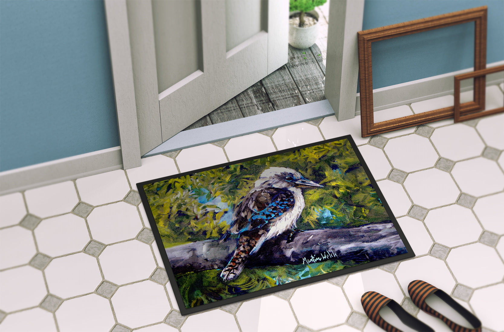 G'Day Mate Bird Doormat Indoor Outdoor 18H X 27W Front Door Mat Rugs for Entryway, Non Slip Washable