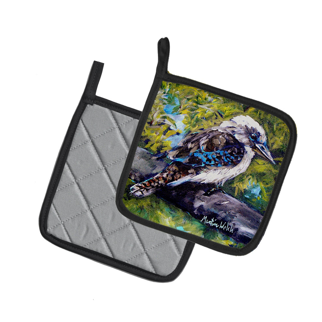 G'Day Mate Bird Pot Holder Set of 2 Heat Resistant Quilted Hot Pads 7.5 x 7.5 Inch, Insulated Kitchen Trivets for Cooking & Baking
