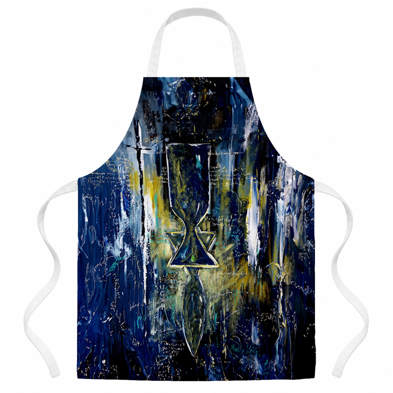 Glimer Star of David Apron Cooking Kitchen Server Baking Crafts Gardening for Adult Women Men, Unisex, Large, Multicolor