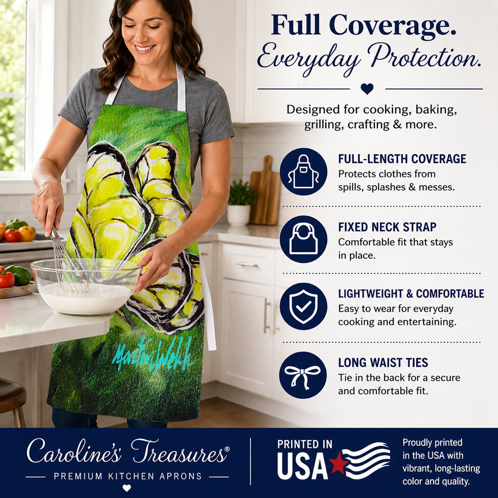 Glover Fly Sage Butterfly Apron Cooking Kitchen Server Baking Crafts Gardening for Adult Women Men, Unisex, Large, Multicolor