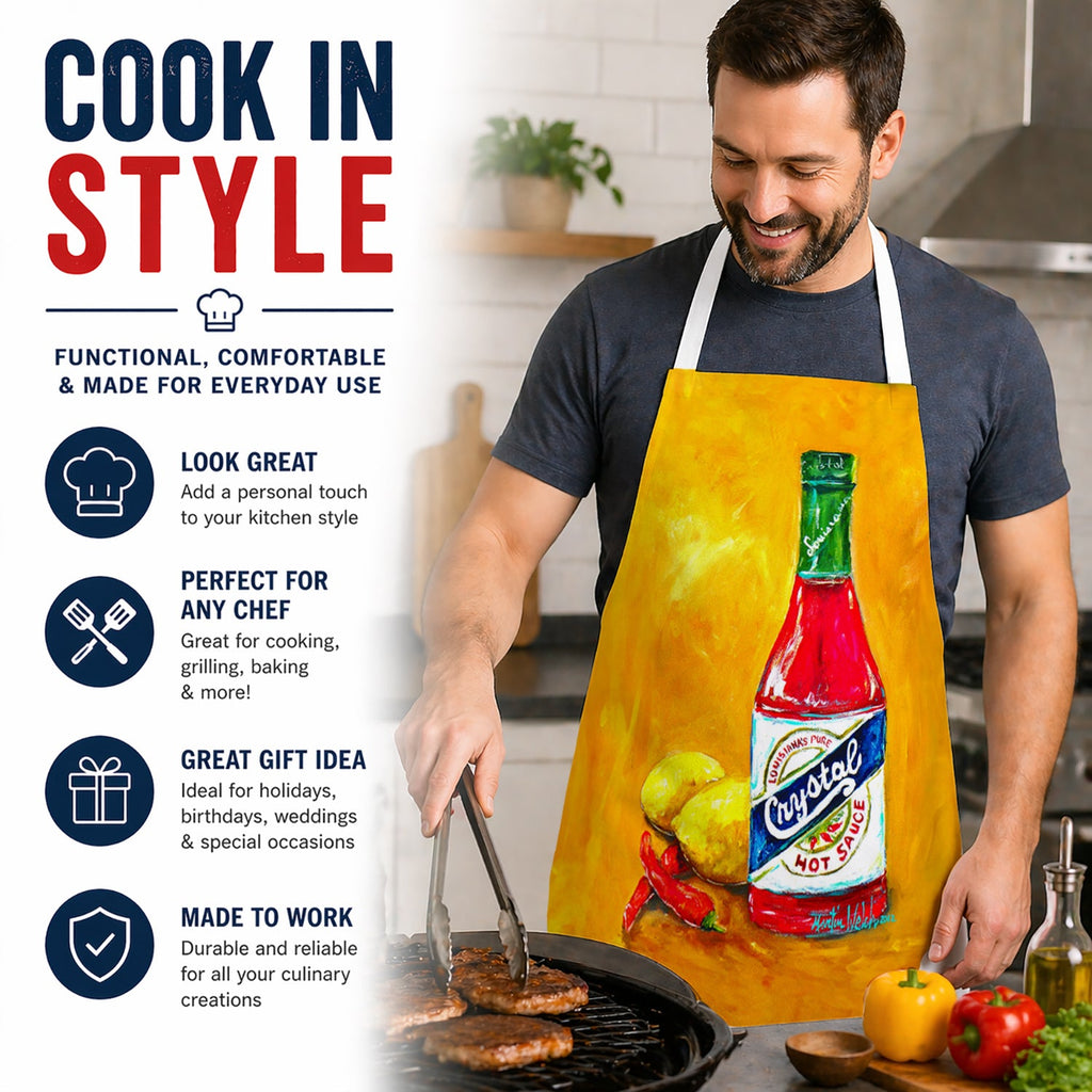 Got Sauce Hot Sauce Apron Cooking Kitchen Server Baking Crafts Gardening for Adult Women Men, Unisex, Large, Multicolor