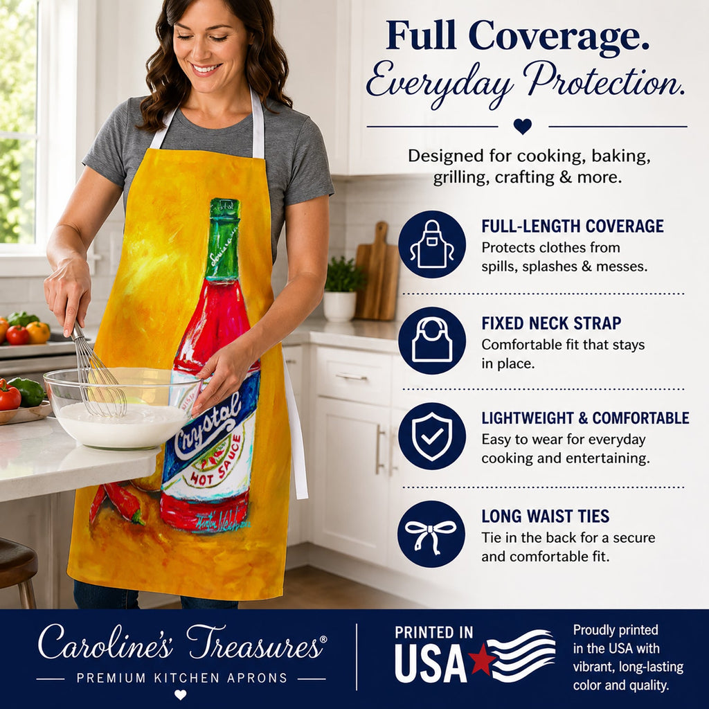 Got Sauce Hot Sauce Apron Cooking Kitchen Server Baking Crafts Gardening for Adult Women Men, Unisex, Large, Multicolor
