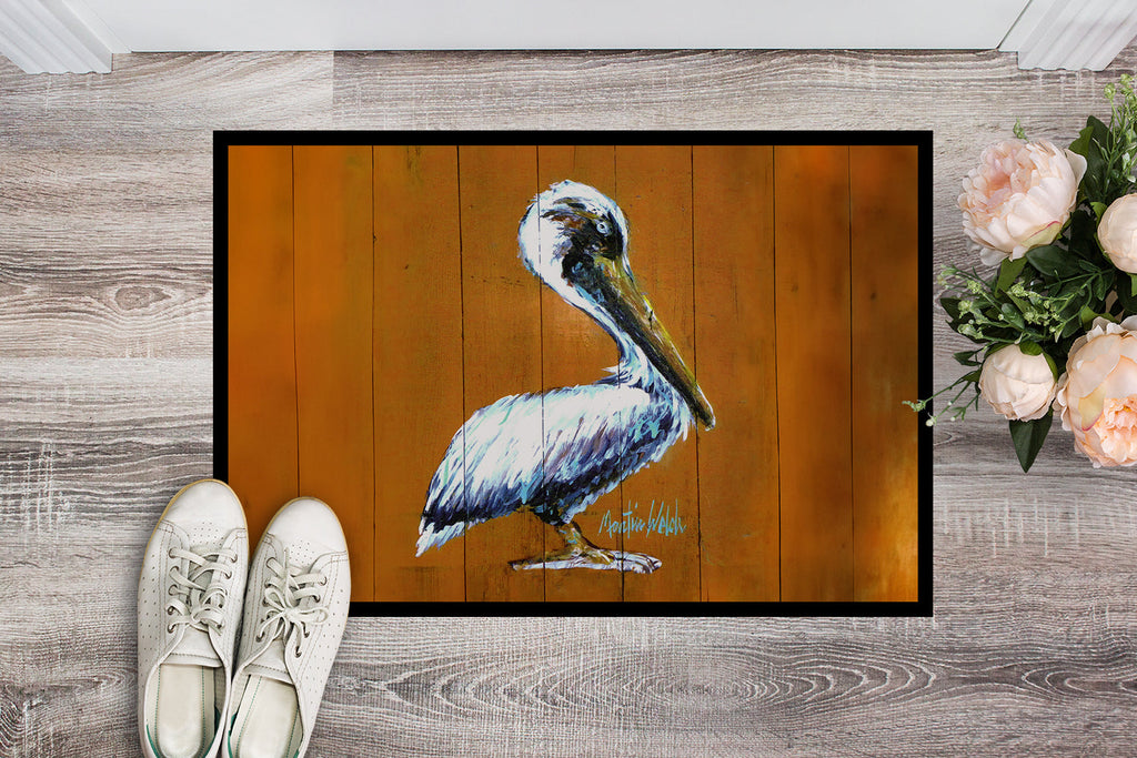 Hangin In Pelican Doormat Indoor Outdoor 18H X 27W Front Door Mat Rugs for Entryway, Non Slip Washable