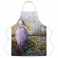 Heron in the Swamp Apron Cooking Kitchen Server Baking Crafts Gardening for Adult Women Men, Unisex, Large, Multicolor