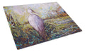 Heron in the Swamp Cutting Board Tempered Glass Kitchen Cutting Surface, Heat Resistant Chopping, Non-Slip Feet, Food Prep & Serving