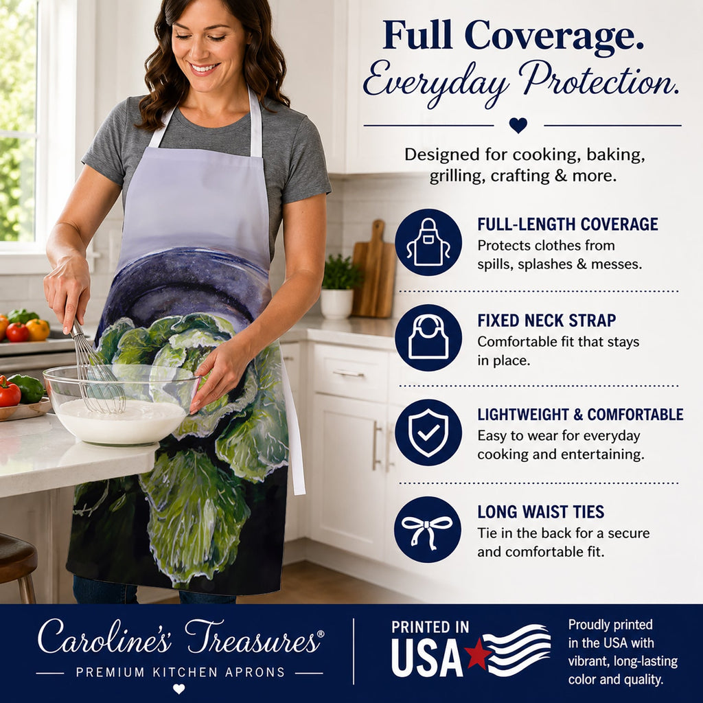 Home Grown In Plaquemines Parish Cabbage Apron Cooking Kitchen Server Baking Crafts Gardening for Adult Women Men, Unisex, Large, Multicolor