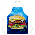 I Want Mine Dressed Hamburger Apron Cooking Kitchen Server Baking Crafts Gardening for Adult Women Men, Unisex, Large, Multicolor