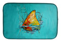 In The Marsh Red Fish Dish Drying Mat Absorbent Dish Drying Mat Pad for Kitchen Counter Dish Drainer Mat for Countertop, 14 x 21", Multicolor