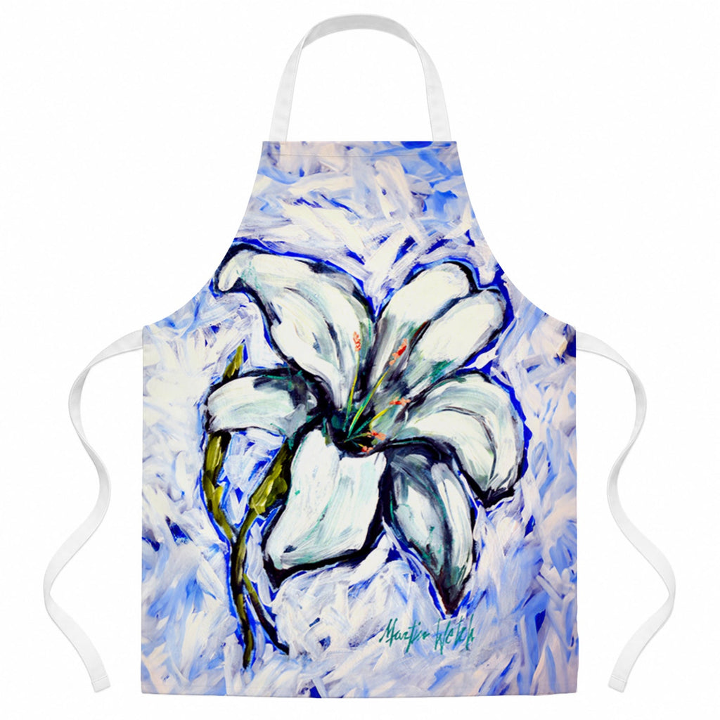 Lily Apron Cooking Kitchen Server Baking Crafts Gardening for Adult Women Men, Unisex, Large, Multicolor