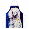 Louie White Poodle Apron Cooking Kitchen Server Baking Crafts Gardening for Adult Women Men, Unisex, Large, Multicolor