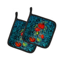 Maters Tomatoes Pot Holder Set of 2 Heat Resistant Quilted Hot Pads 7.5 x 7.5 Inch, Insulated Kitchen Trivets for Cooking & Baking