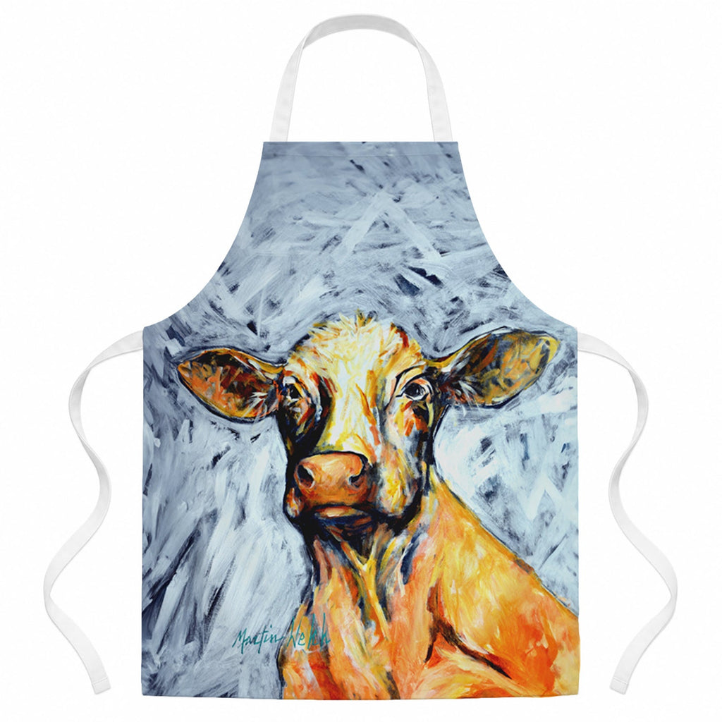 Moo Cow Apron Cooking Kitchen Server Baking Crafts Gardening for Adult Women Men, Unisex, Large, Multicolor