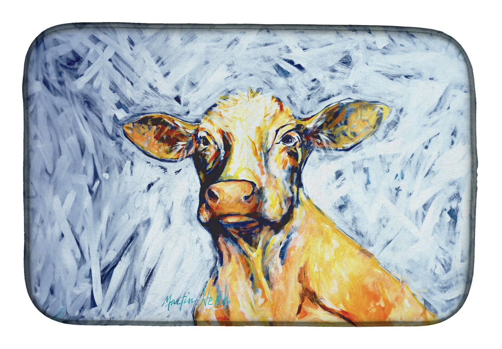 Moo Cow Dish Drying Mat Absorbent Dish Drying Mat Pad for Kitchen Counter Dish Drainer Mat for Countertop, 14 x 21", Multicolor