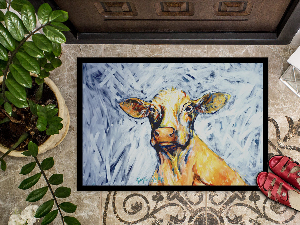 Moo Cow Doormat Indoor Outdoor 18H X 27W Front Door Mat Rugs for Entryway, Non Slip Washable