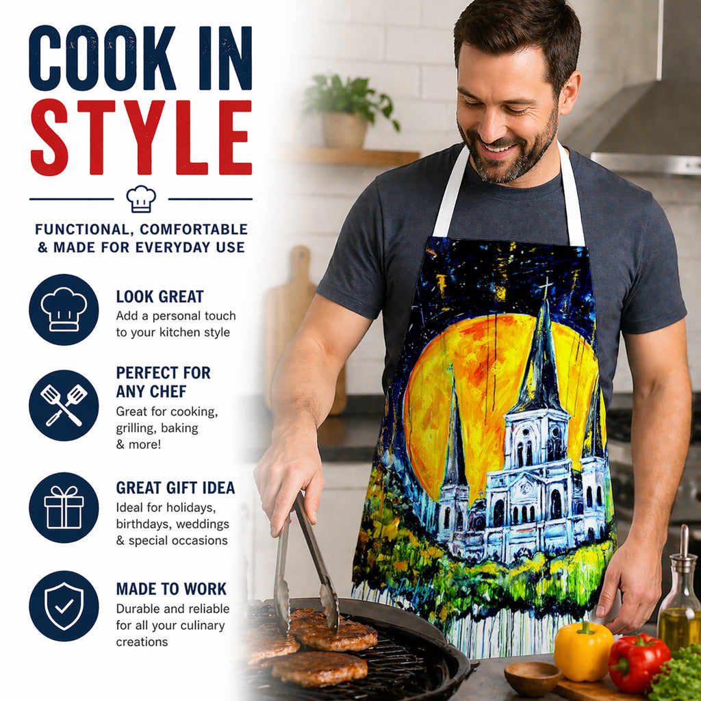Moonlight Shadows Apron Cooking Kitchen Server Baking Crafts Gardening for Adult Women Men, Unisex, Large, Multicolor