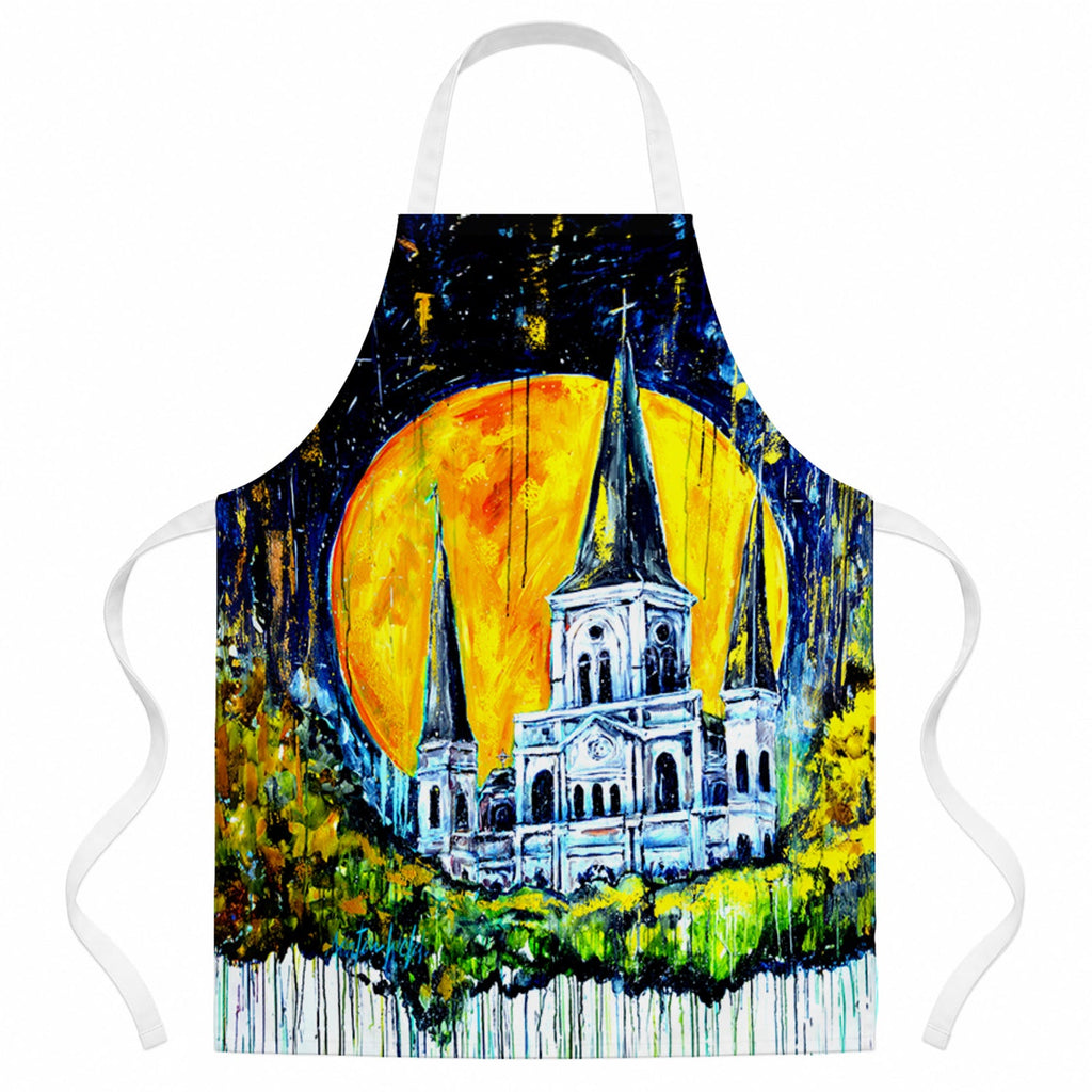 Moonlight Shadows Apron Cooking Kitchen Server Baking Crafts Gardening for Adult Women Men, Unisex, Large, Multicolor