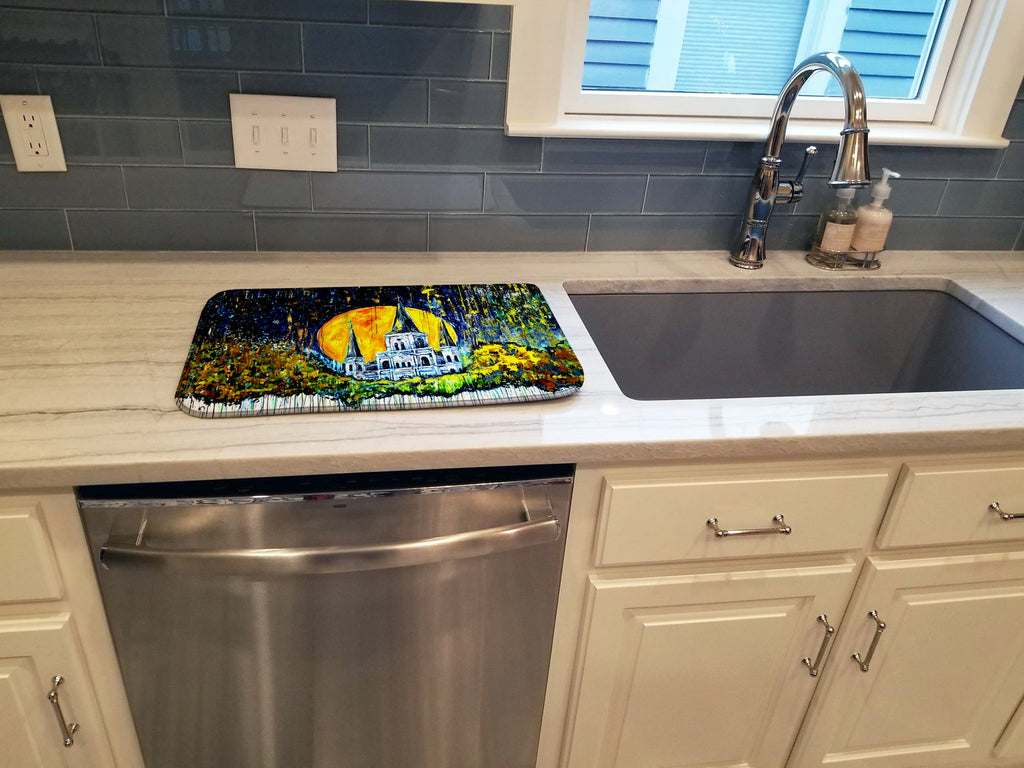 Moonlight Shadows Dish Drying Mat Absorbent Dish Drying Mat Pad for Kitchen Counter Dish Drainer Mat for Countertop, 14 x 21", Multicolor