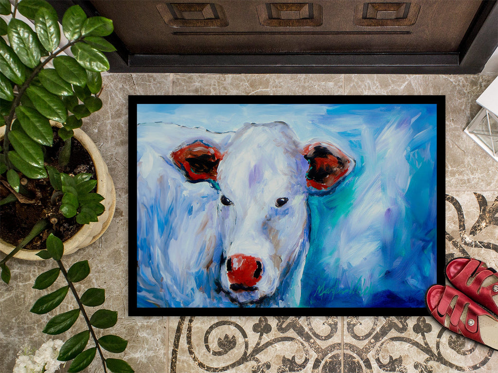 Move Over Cow Doormat Indoor Outdoor 24H X 36W Front Door Mat Rugs for Entryway, Non Slip Washable Low Pile,