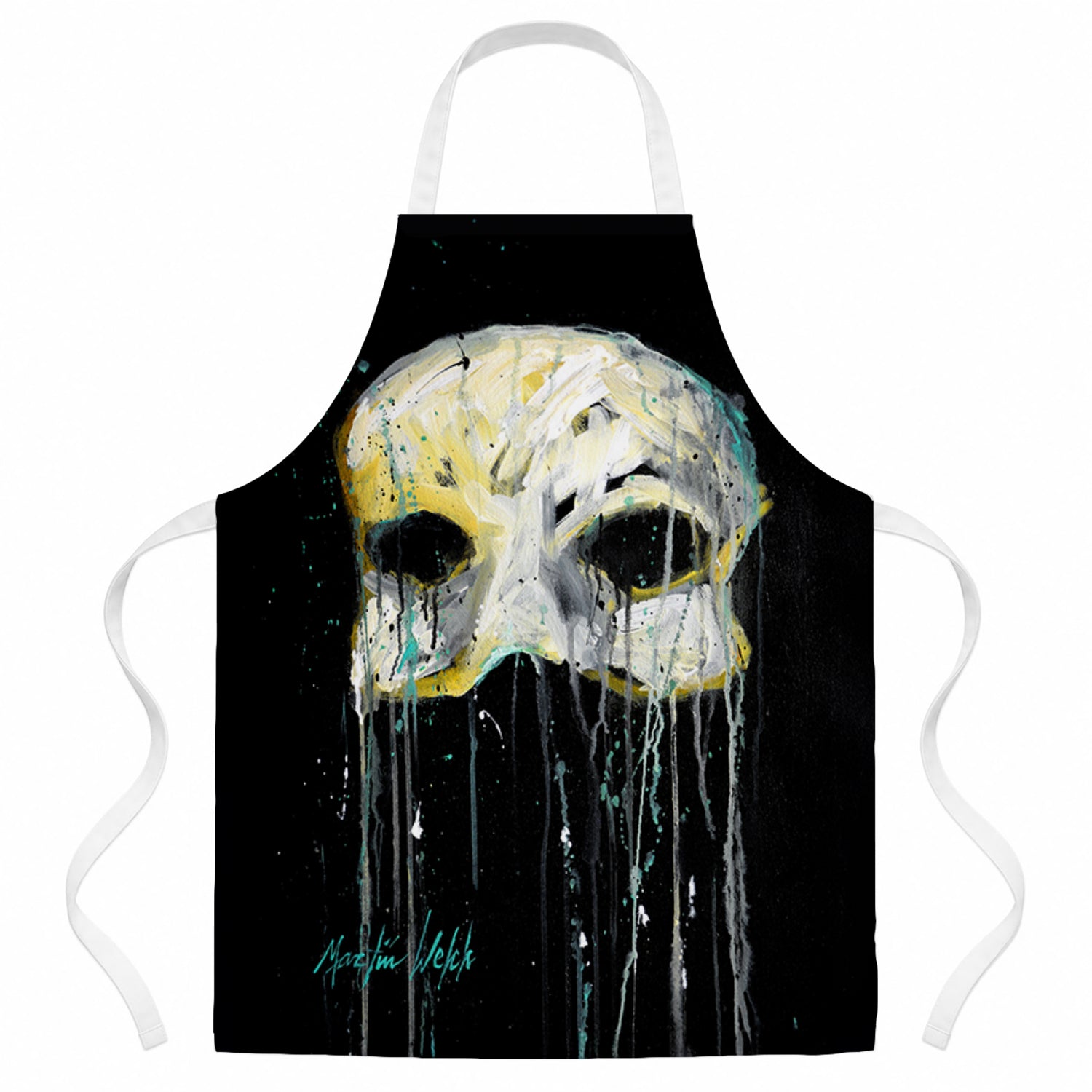 Mysterious Mask Apron Cooking Kitchen Server Baking Crafts Gardening for Adult Women Men, Unisex, Large, Multicolor