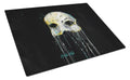 Mysterious Mask Cutting Board Tempered Glass Kitchen Cutting Surface, Heat Resistant Chopping, Non-Slip Feet, Food Prep & Serving
