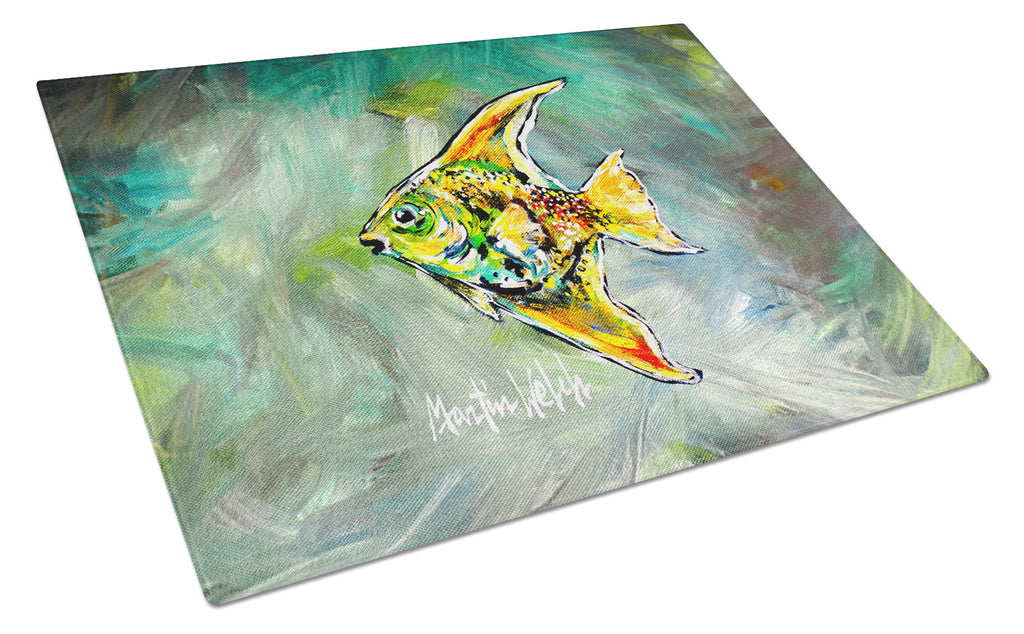 Nancys Other Fish Cutting Board Tempered Glass Kitchen Cutting Surface, Heat Resistant Chopping, Non-Slip Feet, Food Prep & Serving