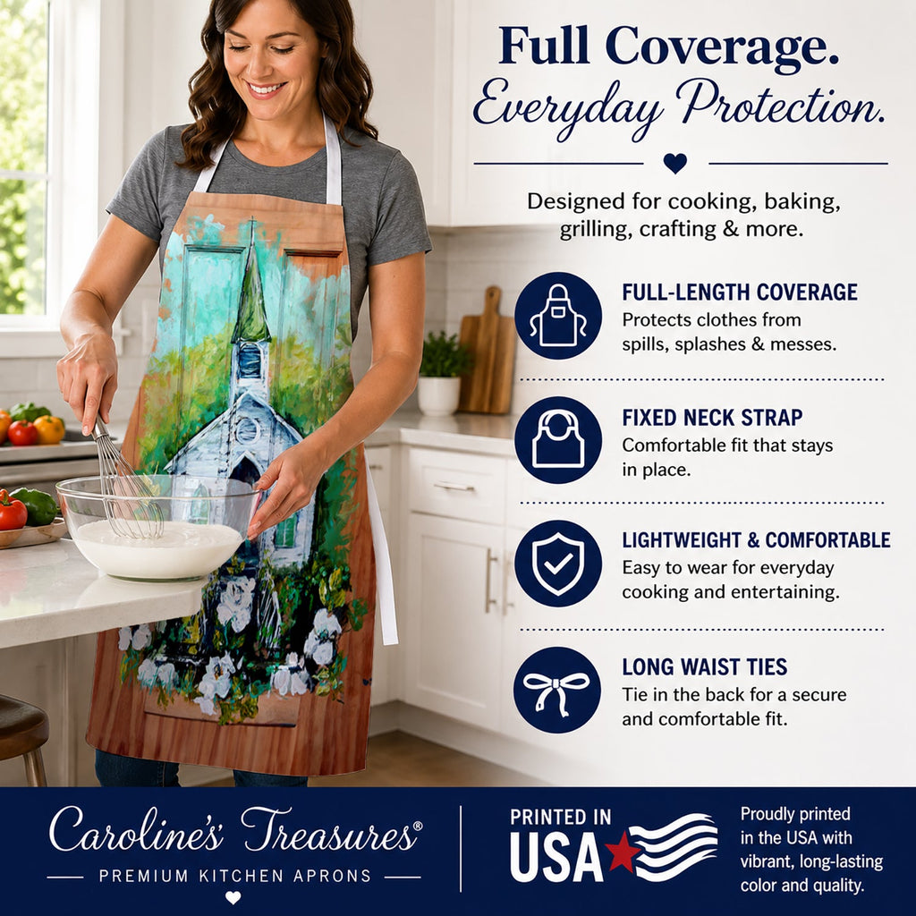 Nostalgic Zion AME  Apron Cooking Kitchen Server Baking Crafts Gardening for Adult Women Men, Unisex, Large, Multicolor