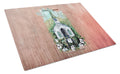 Nostalgic Zion AME  Cutting Board Tempered Glass Kitchen Cutting Surface, Heat Resistant Chopping, Non-Slip Feet, Food Prep & Serving